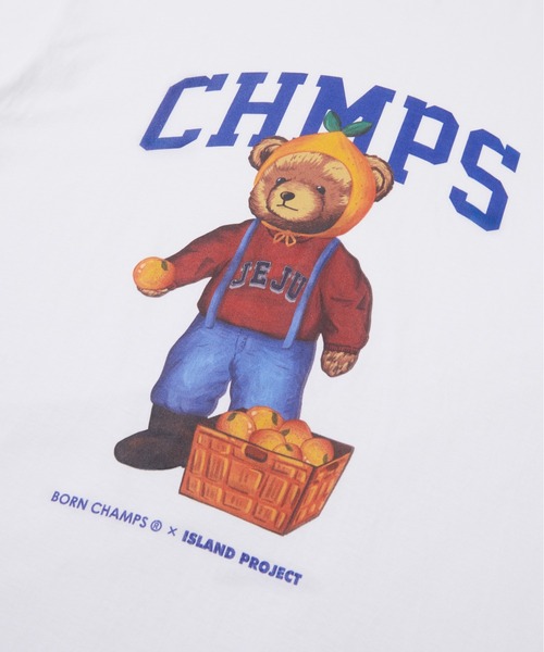 「BORN CHAMPS」 半袖Tシャツ MEDIUM ホワイト メンズ