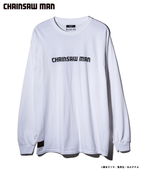 「glamb」 長袖Tシャツ「チェンソーマンコラボ」 L ホワイト メンズ