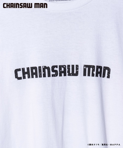 「glamb」 長袖Tシャツ「チェンソーマンコラボ」 L ホワイト メンズ