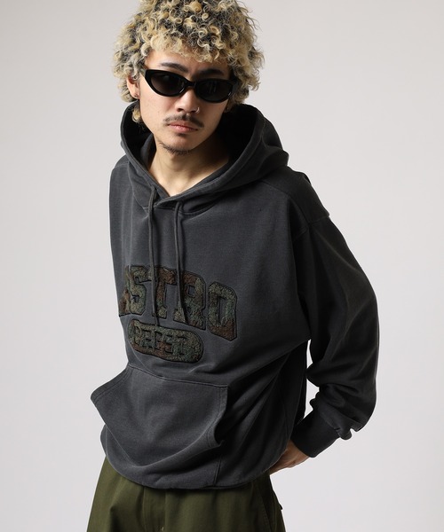 スマホショルダー パーカー JUNGLESTOTM CAMO相良刺繍加工プルパーカー メンズ レディース | Jungle Storm | 06
