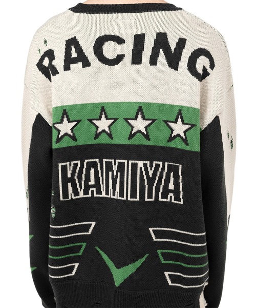 KAMIYA セーター ニット Racing Jacquard Knit Sweater メンズ