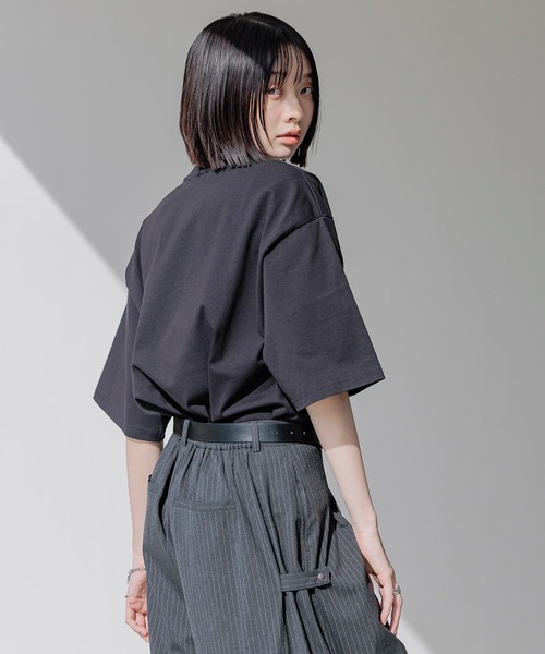 「Anui」 半袖Tシャツ MEDIUM チャコールグレー レディース_画像7