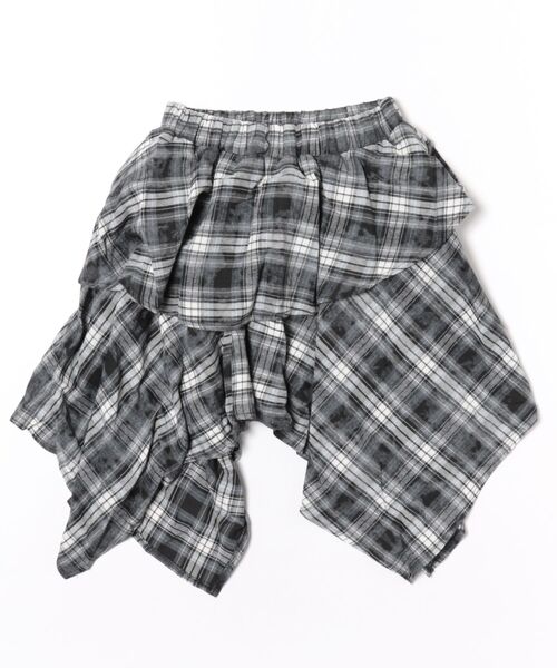 スカート 「イレヘムフレア×ダメージ風チェック」レディース ミニスカート 個性派 春夏秋冬 | ブランド登録なし | 11