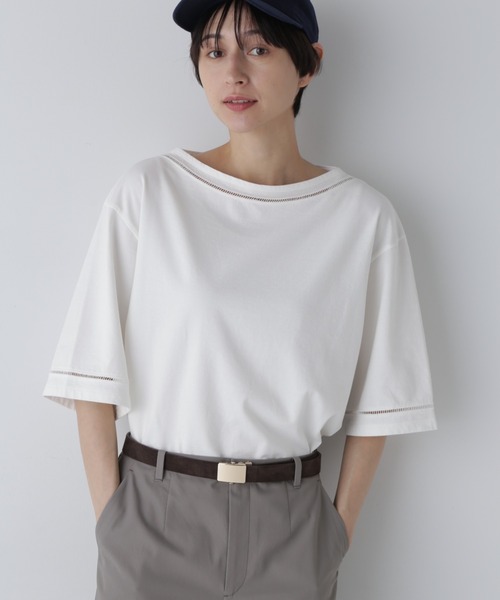 「human woman」 半袖Tシャツ MEDIUM グリーン レディース_画像2