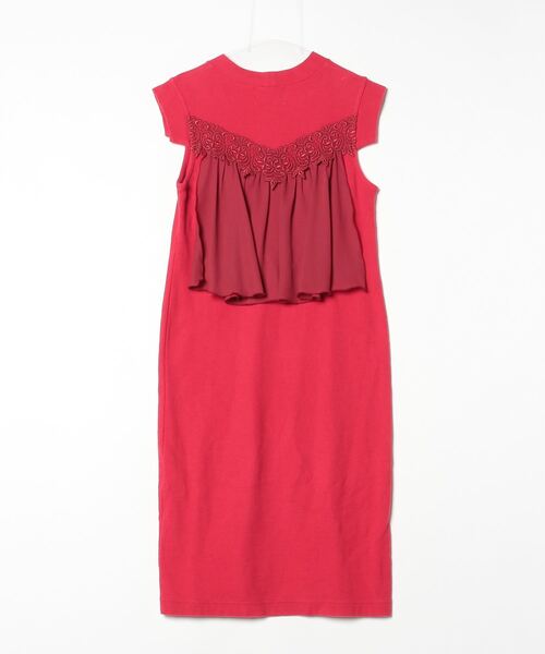 「LAYMEE」 ノースリーブワンピース FREE レッド レディース_画像2