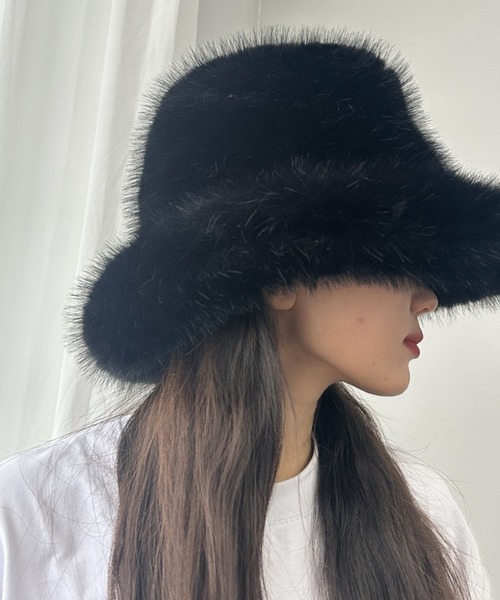 ADDITION STORE 帽子 ハット レディース ＼6色展開／ふわふわフェイク