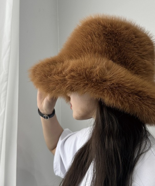 ADDITION STORE 帽子 ハット ＼6色展開／ふわふわフェイクファー