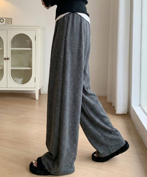 スウェットパンツ ジャージ キラキラスウェットパンツ レディース