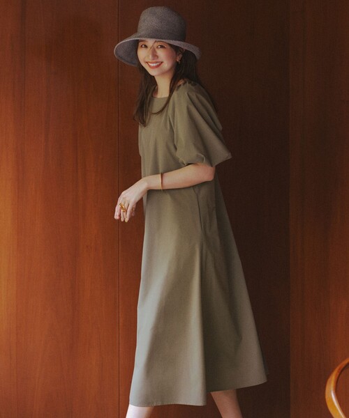 「UNFILO」 半袖ワンピース MEDIUM グレー レディース_画像3