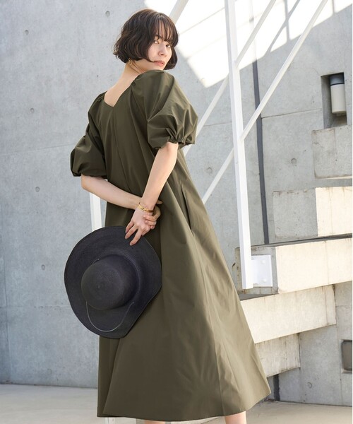 「UNFILO」 半袖ワンピース MEDIUM グレー レディース_画像4