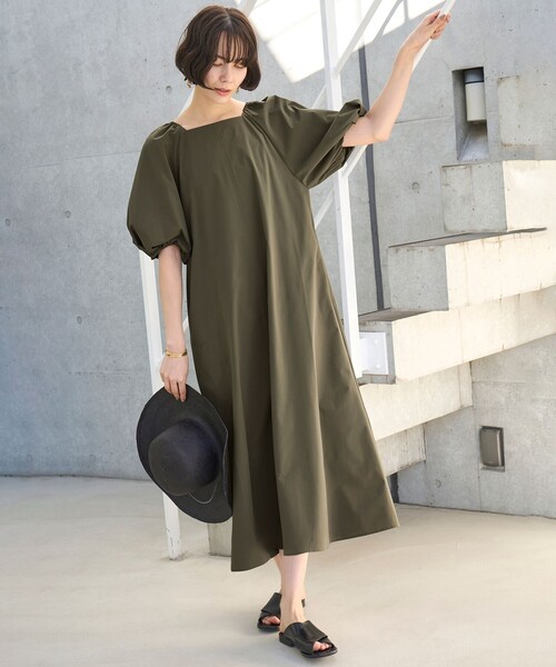 「UNFILO」 半袖ワンピース MEDIUM グレー レディース_画像6