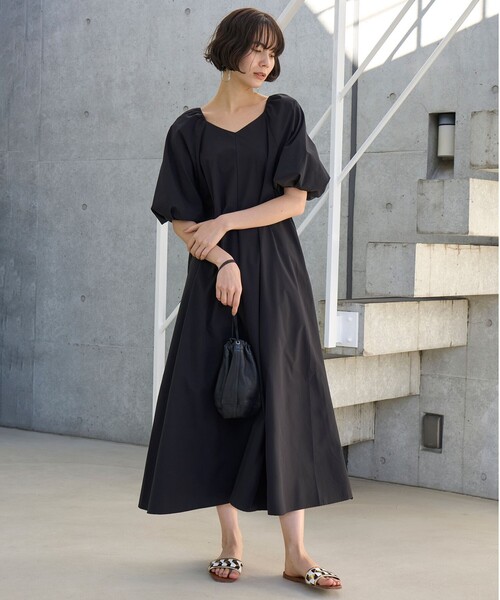 「UNFILO」 半袖ワンピース MEDIUM グレー レディース_画像7