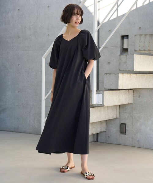 「UNFILO」 半袖ワンピース MEDIUM グレー レディース_画像9