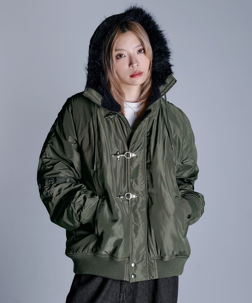 ジャケット・アウター fur jacket n2b green ALPHA INDUSTRIES＞N―2B ショート フライトジャケット