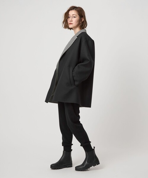 conte トレンチコート コート 「conte」バイカラー リバー ノーボタン