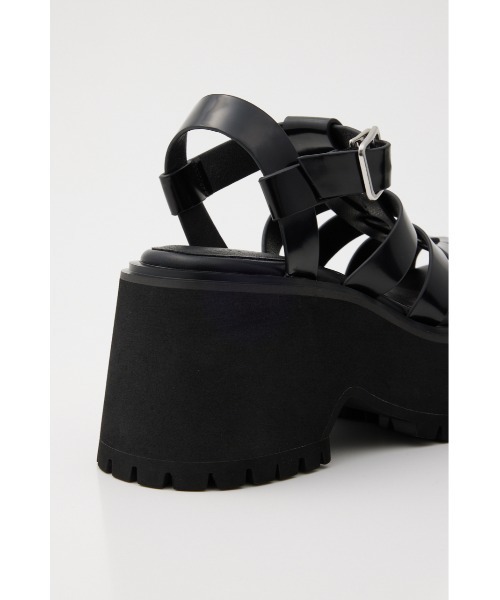 「SLY」 ヒールサンダル MEDIUM ブラック レディース_画像6