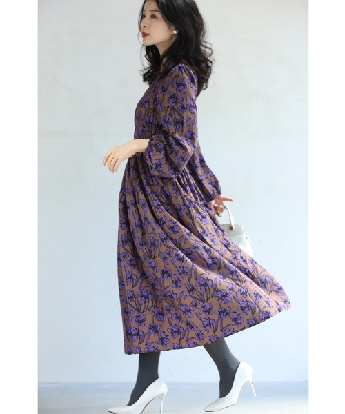 「CAWAII」 長袖ワンピース FREE パープル レディース_画像3