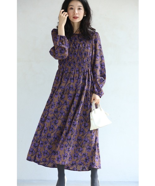 「CAWAII」 長袖ワンピース FREE パープル レディース_画像6