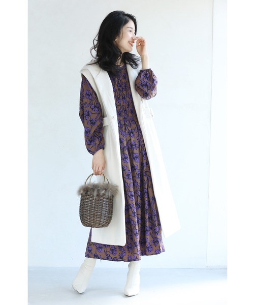 「CAWAII」 長袖ワンピース FREE パープル レディース_画像9