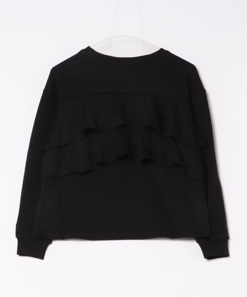 DAYRA tシャツ ソリッドカラー バック フリル コンパクト プルオーバー