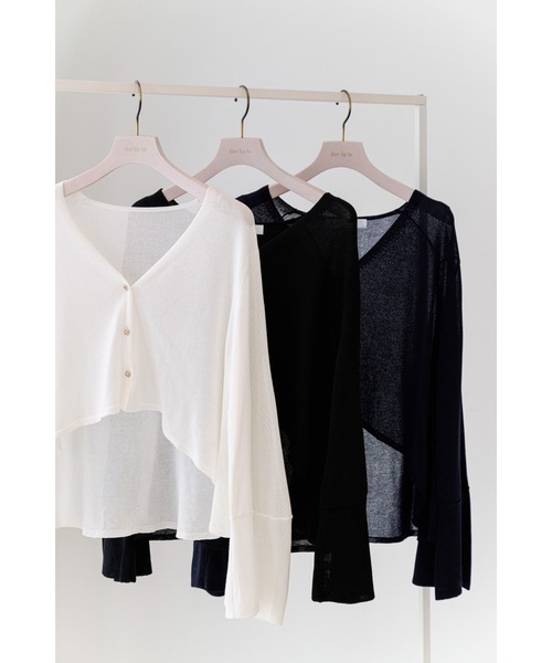 Her lip to ニットカーディガン M ホワイト レディース : ZOZOTOWN