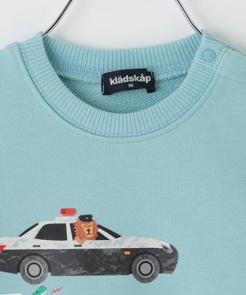 kladskap（クレードスコープ） トレーナー 動物と恐竜と車トレーナー