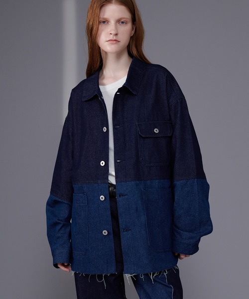 「ONCILY」 デニムジャケット MEDIUM インディゴブルー メンズ_画像2