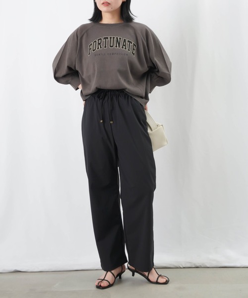 「LUCA/LADY LUCK LUCA」 イージーパンツ 38 カーキ レディース_画像5