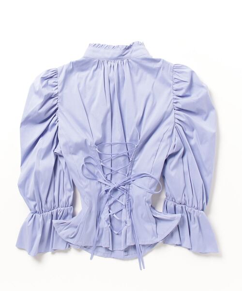 「DOUBLE STANDARD CLOTHING」 7分袖ブラウス FREE ブラック レディース_画像4