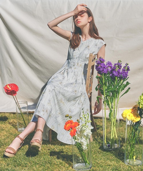 「NOELA」 ノースリーブワンピース S ホワイト レディース_画像2