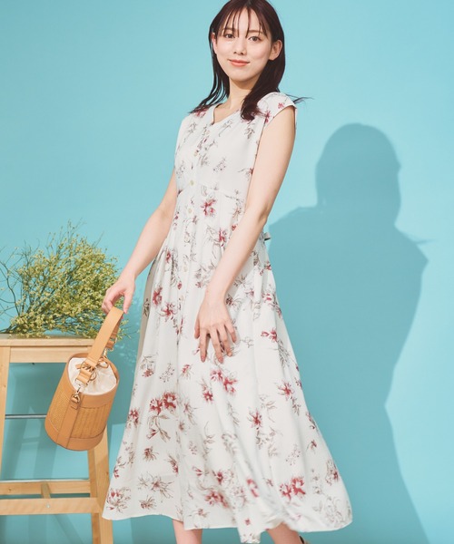 「NOELA」 ノースリーブワンピース S ホワイト レディース_画像3