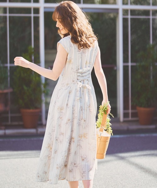 「NOELA」 ノースリーブワンピース S ホワイト レディース_画像8