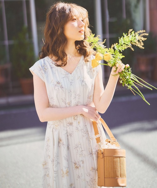 「NOELA」 ノースリーブワンピース S ホワイト レディース_画像9