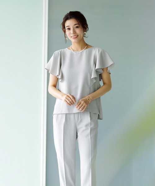 「Emilyan」 セットアップ L グレイッシュベージュ レディース_画像4