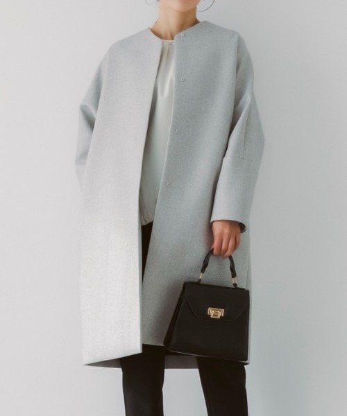 Sono（ソーノ） ノーカラーコート コート 「SONO/ソーノ」「SONO NAVY