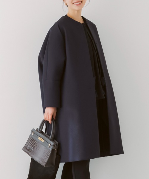 Sono（ソーノ） ノーカラーコート コート 「SONO/ソーノ」「SONO NAVY