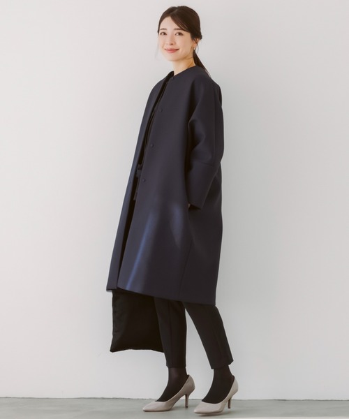 Sono（ソーノ） ノーカラーコート コート 「SONO/ソーノ」「SONO NAVY