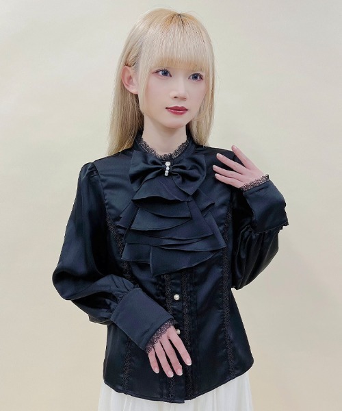 ブラックピースナウ ジャボ付き 長袖ブラウス フリル　レース　蝙蝠燕尾　ゴシック 2025年最新】BLACK PEACE NOW レディース 長袖 シャツ・ブラウスの人気