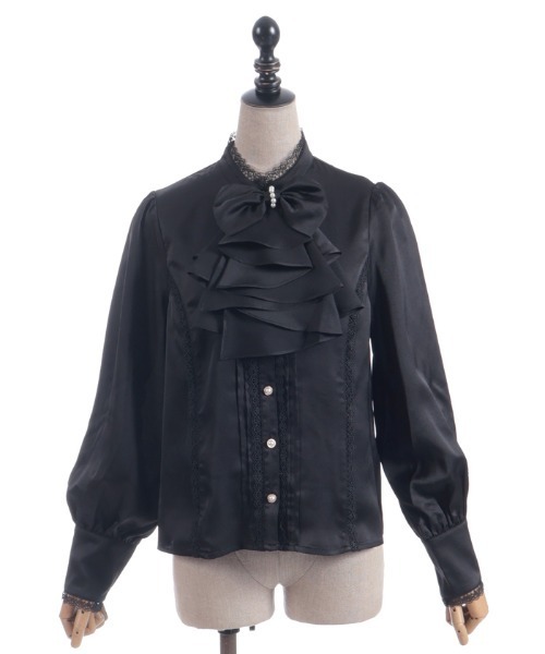 Chalmiere（シャルミエール） ブラウス シャツ ジャボブローチ付き