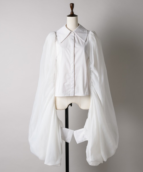 「LA BELLE ETUDE」 「belle vintage」長袖ブラウス FREE ホワイト レディース_画像3