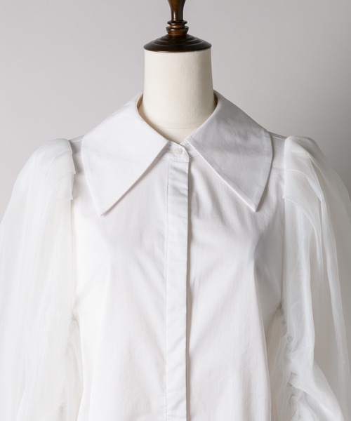 「LA BELLE ETUDE」 「belle vintage」長袖ブラウス FREE ホワイト レディース_画像6