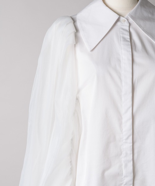 「LA BELLE ETUDE」 「belle vintage」長袖ブラウス FREE ホワイト レディース_画像7