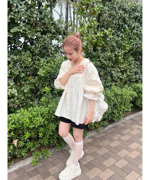 「jumelle」 ハイカットスニーカー 24.5cm アイボリー レディース_画像2