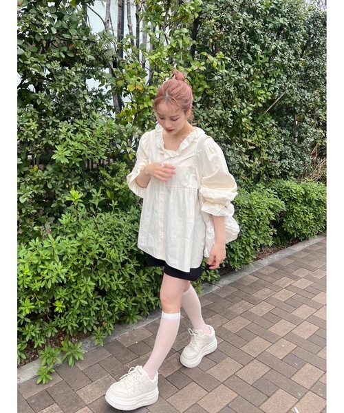 「jumelle」 ハイカットスニーカー 24.5cm アイボリー レディース_画像3