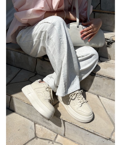 「jumelle」 ハイカットスニーカー 24.5cm アイボリー レディース_画像5