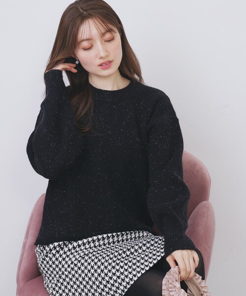 index（インデックス） ニット セーター モックネックボクシー