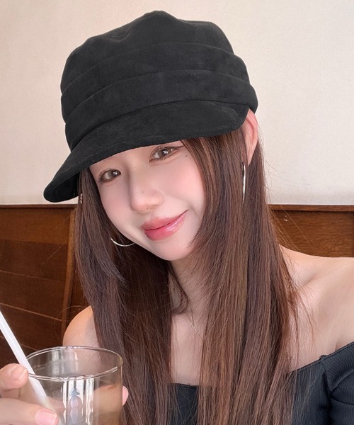 帽子 キャスケット French suede casquette レディース