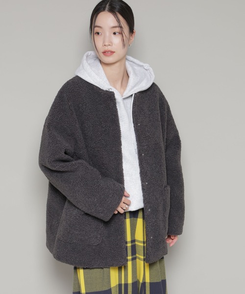 NANO universe（ナノ・ユニバース） ノーカラーコート コート