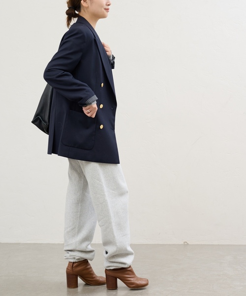 「JOURNAL STANDARD」 テーラードジャケット 38 ネイビー レディース_画像3