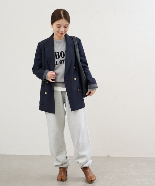 「JOURNAL STANDARD」 テーラードジャケット 38 ネイビー レディース_画像5